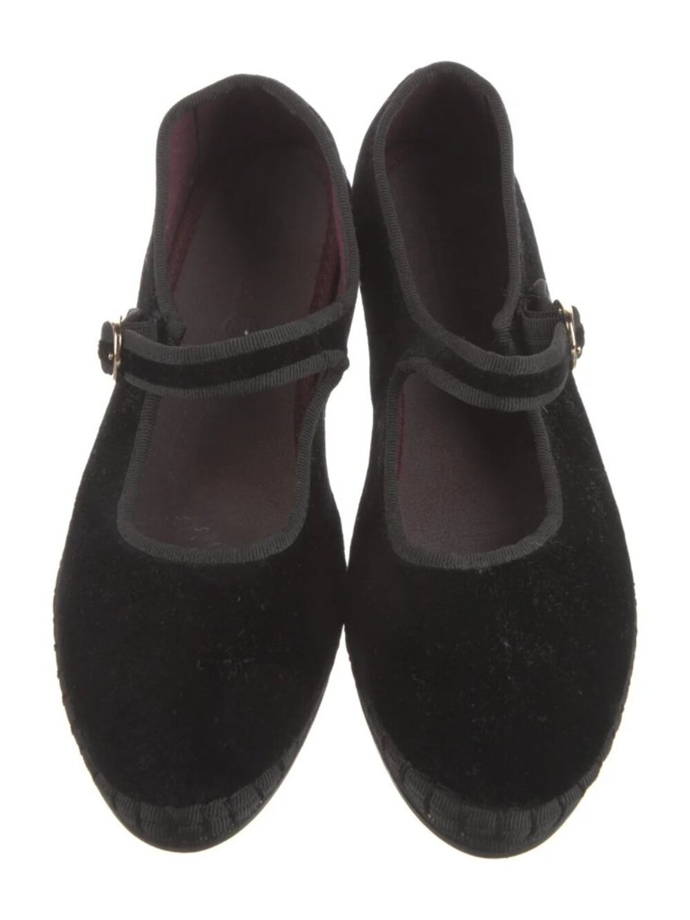 Flabelus Velvet Mary Jane Flats